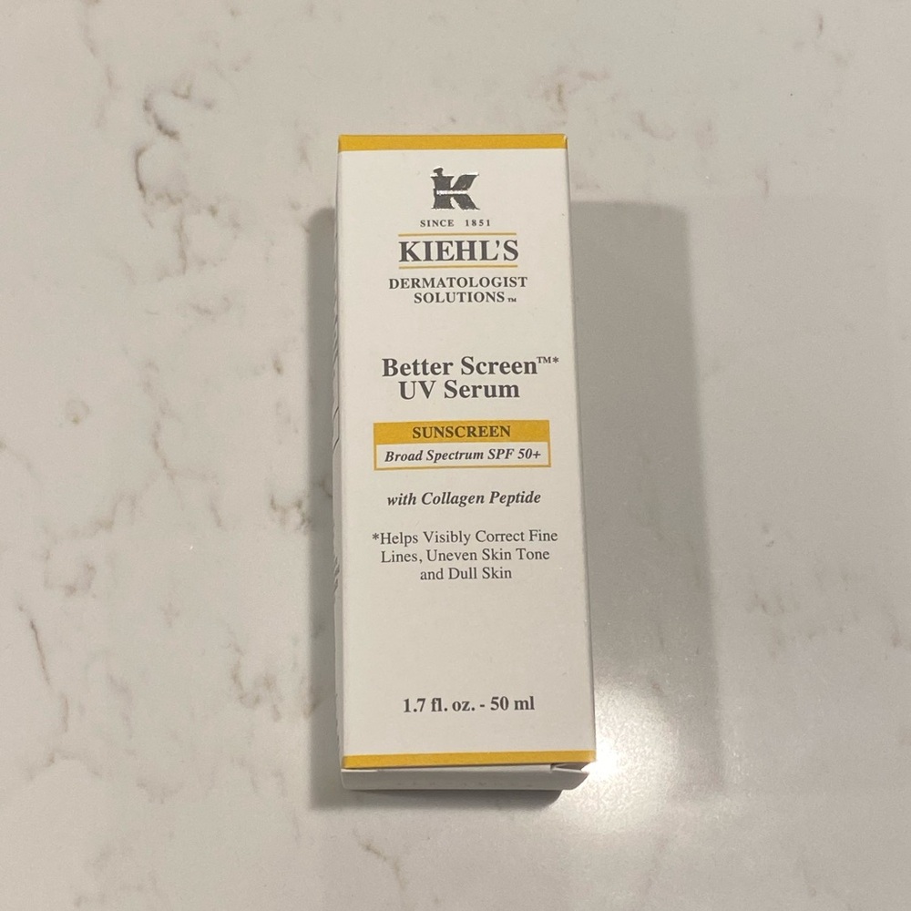 Kiehl’s Better Screen UV Serum SPF 50+ Facial Sunscreen with Collagen Peptide